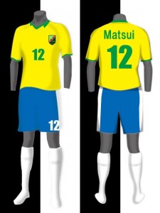 ブラジル代表風サッカーユニフォーム